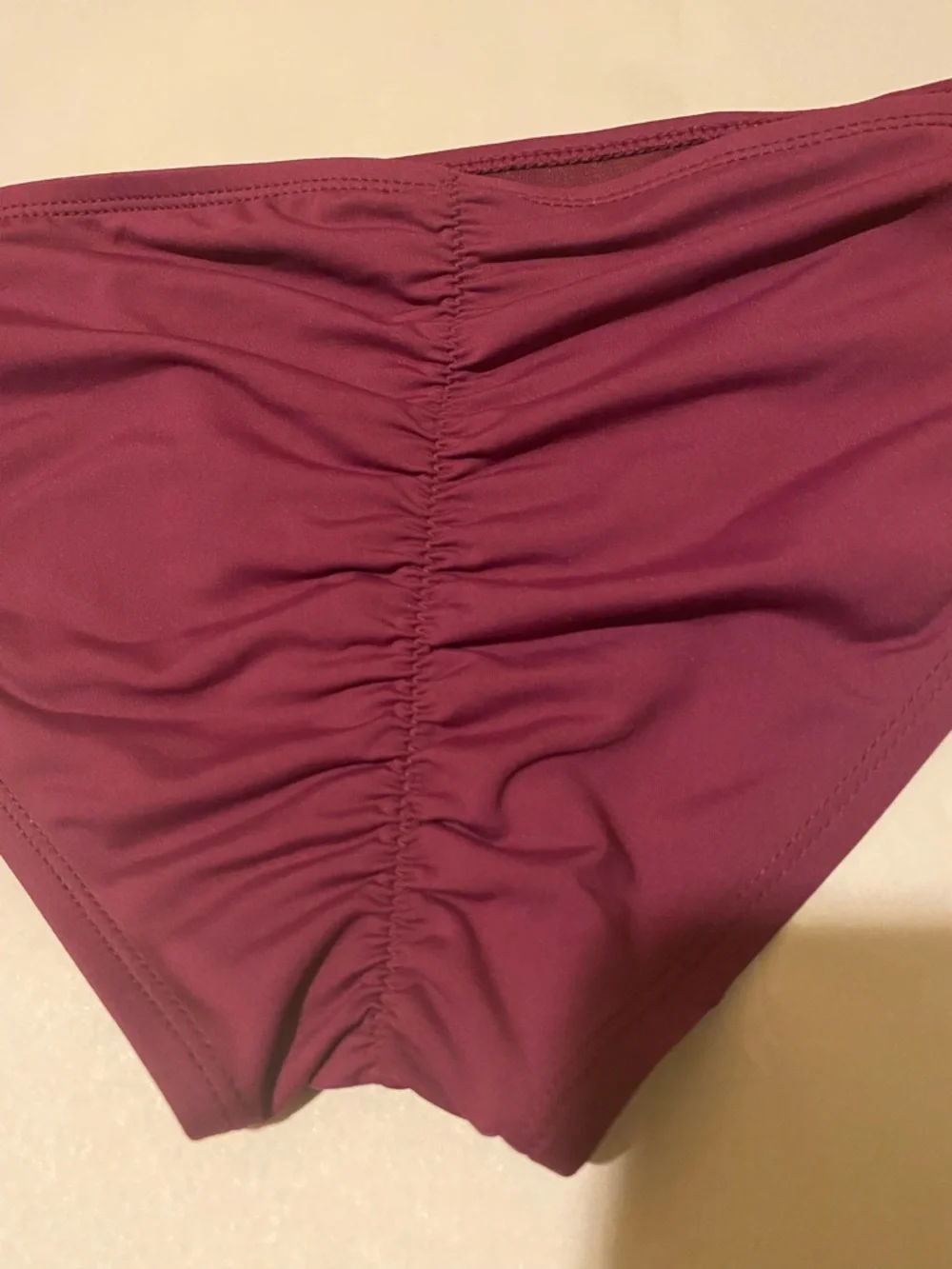 Ambrielle Deep Plum Swim Bikini Bottoms Size L